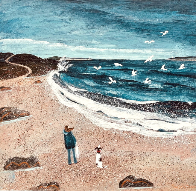 'Soaring Gulls' by artist Barbara Peirson